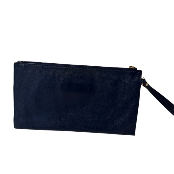 Michael Kors nevy blue Clutch with Gold Logo - Picture 10 of 10